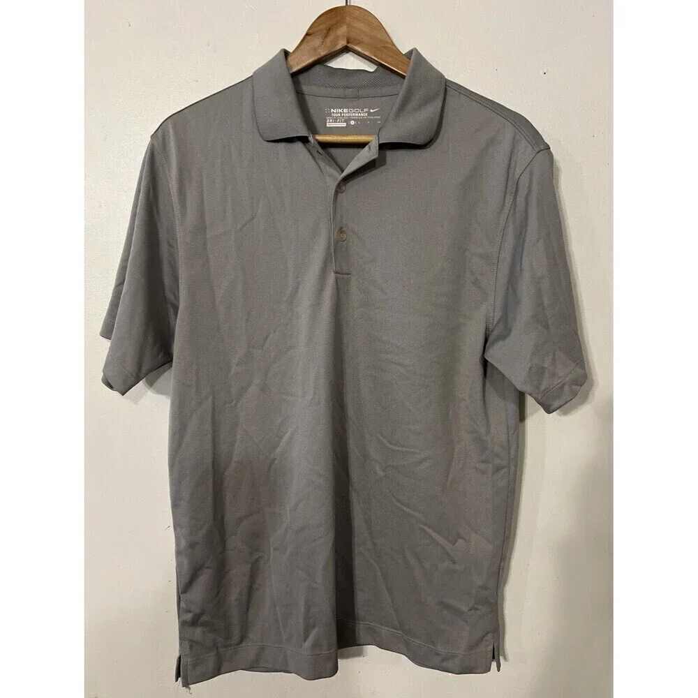 Nike Golf tour performance Dri-Fit men's polo shirt Gray size Small pullover